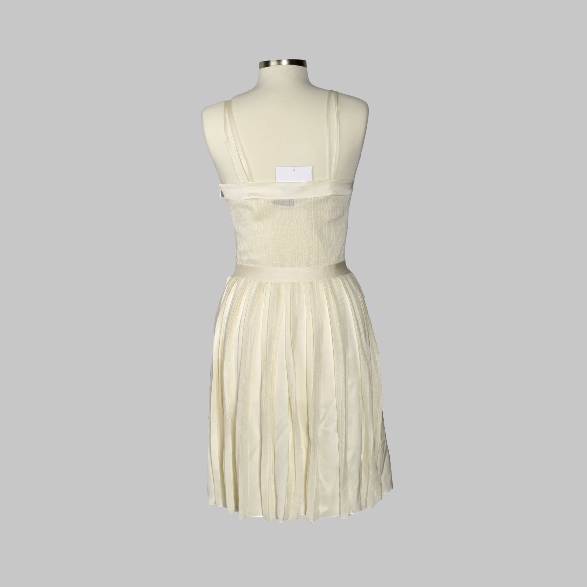 Chanel White Knit Spaghetti Strap Dress