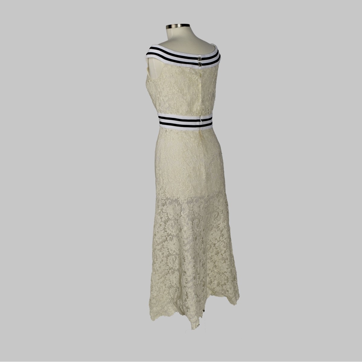 Chanel White Lace Sleeveless Dress