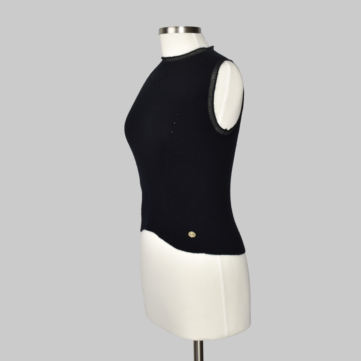 Chanel Black Cashmere Sweater Vest