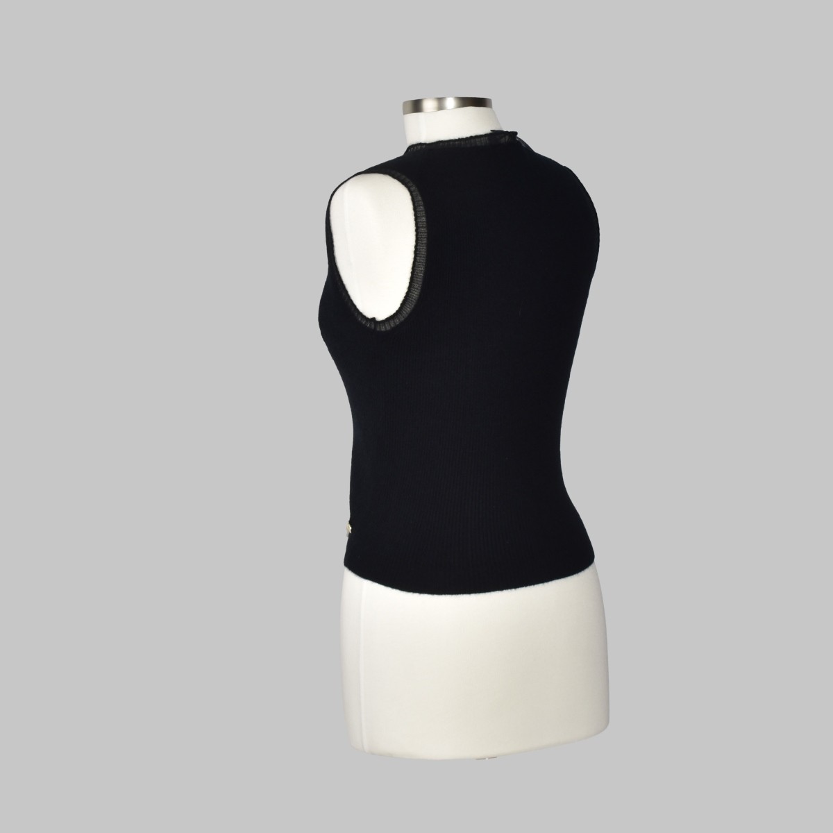 Chanel Black Cashmere Sweater Vest