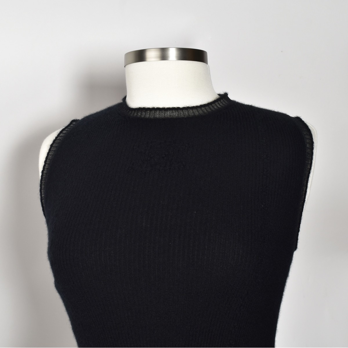 Chanel Black Cashmere Sweater Vest