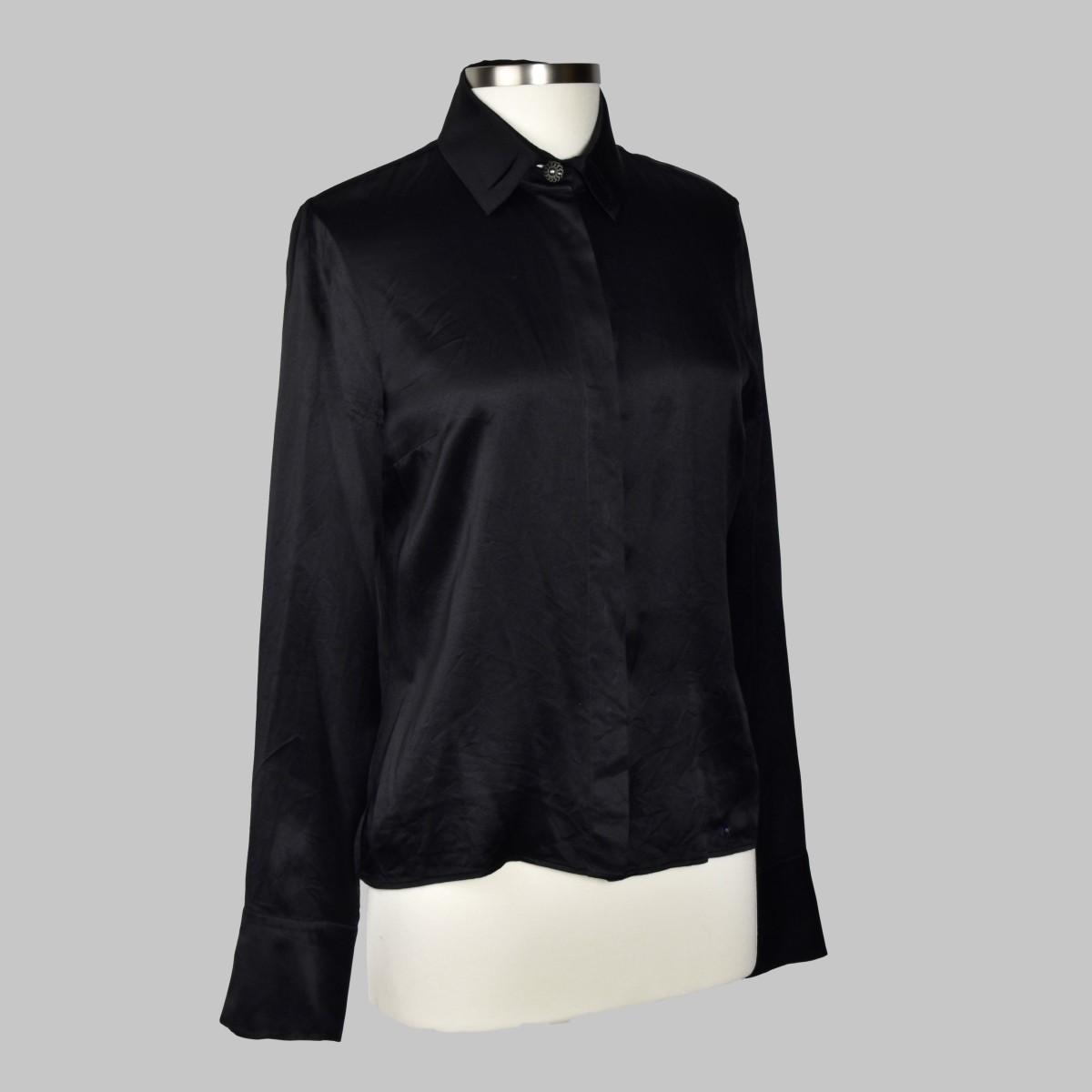 Chanel Black Silk Blouse