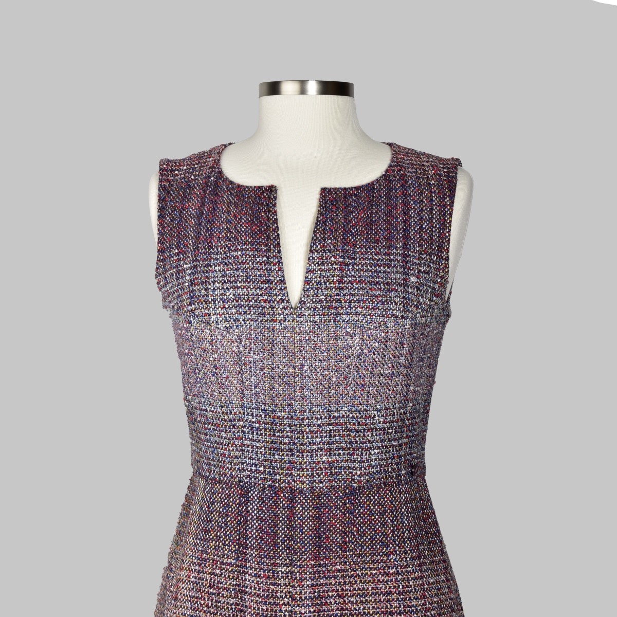 Chanel Sleeveless Tweed Dress