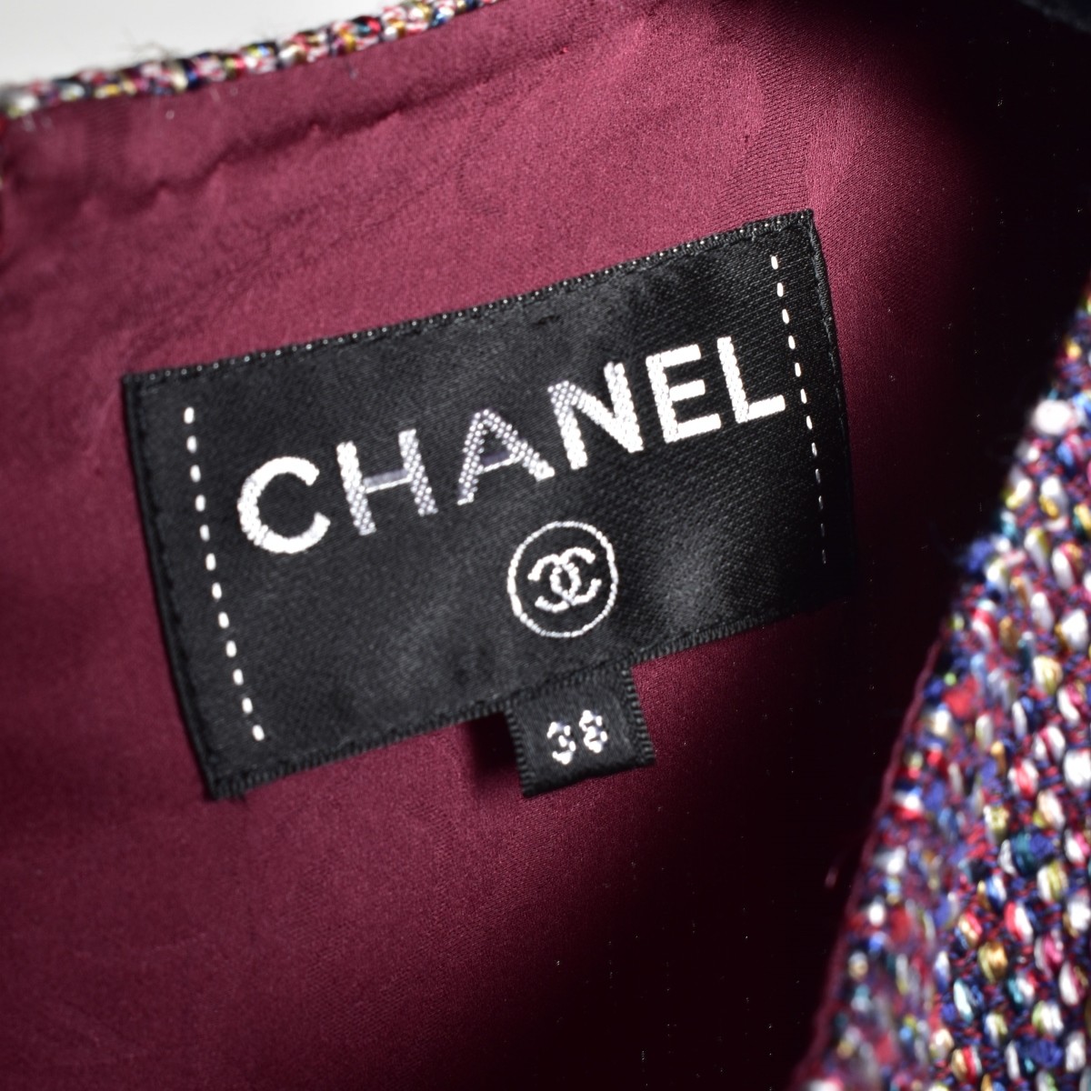 Chanel Sleeveless Tweed Dress