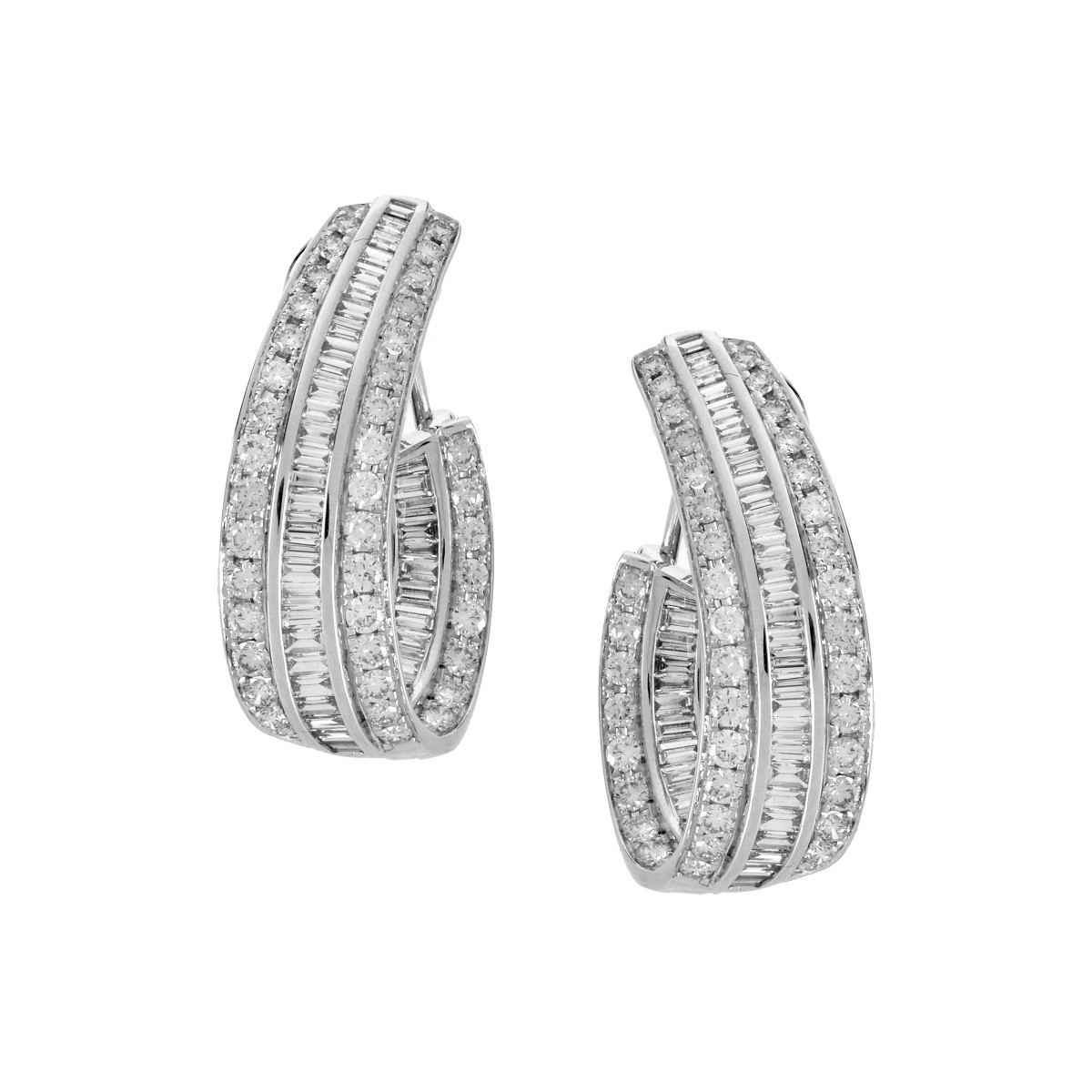 Diamond and 18K Earrings