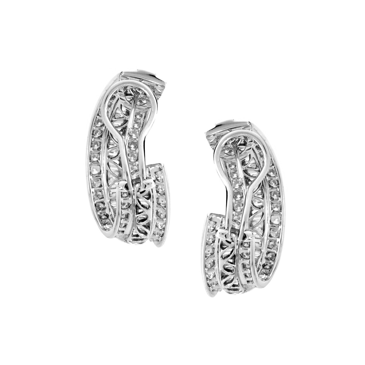 Diamond and 18K Earrings