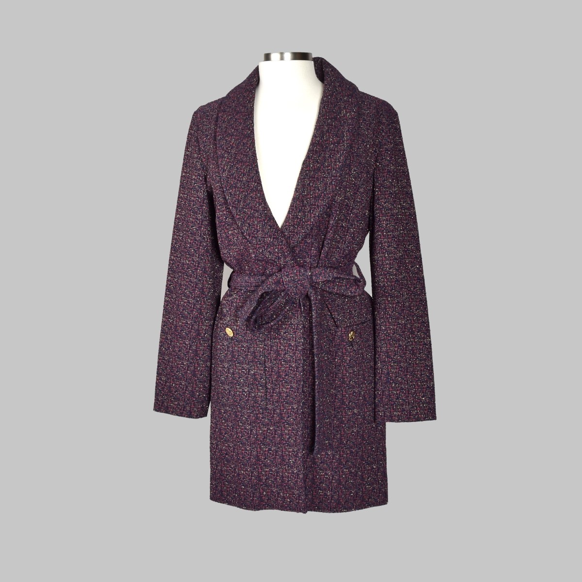 Chanel Purple Tweed Jacket