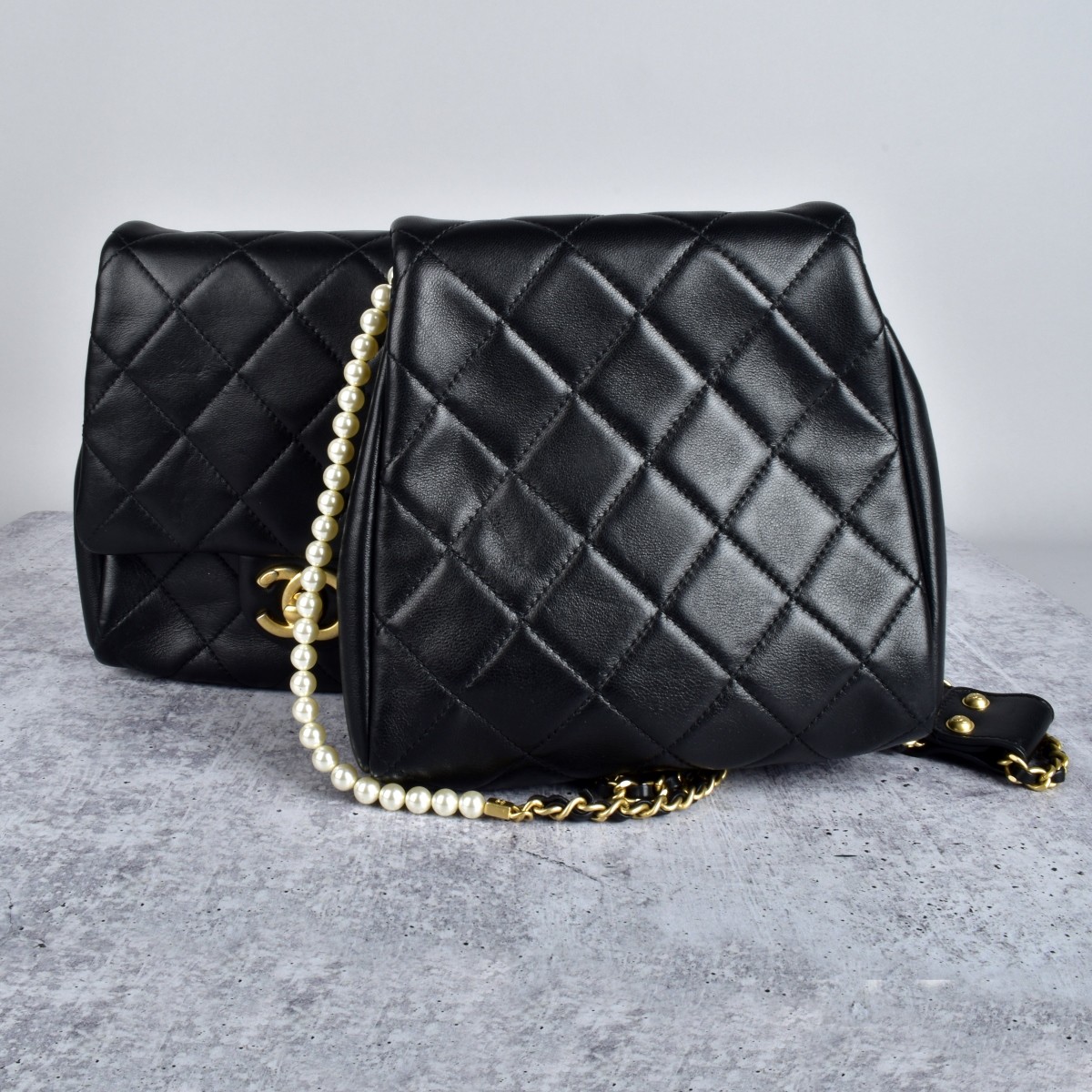 Chanel Quilted Lambskin Side - Pack Bags