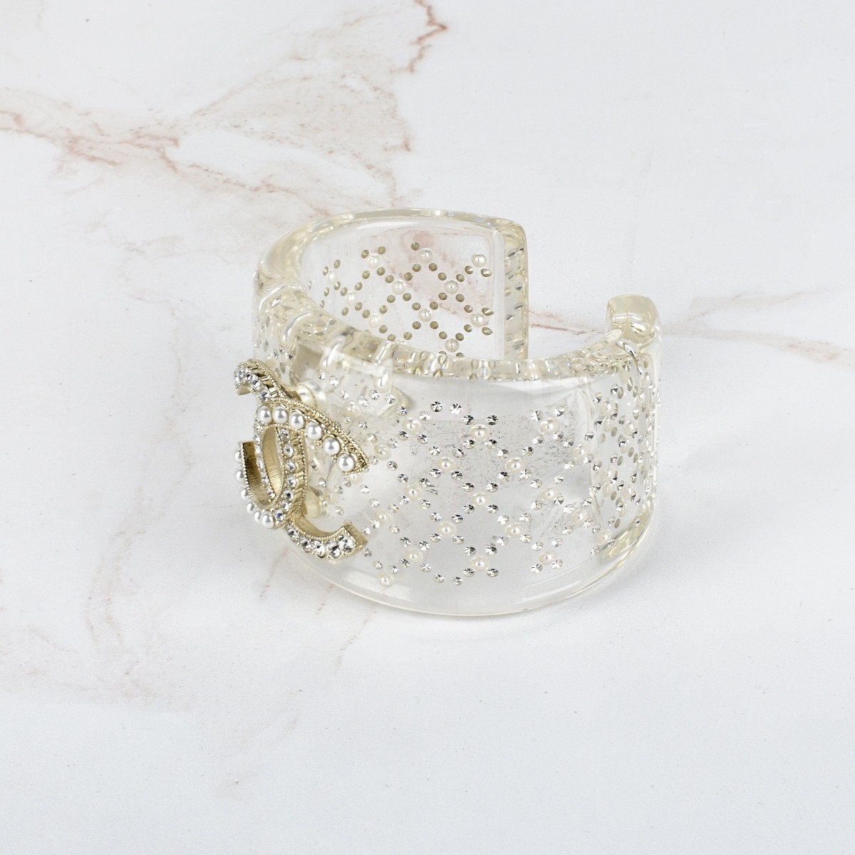 Chanel Acrylic Cuff Bracelet