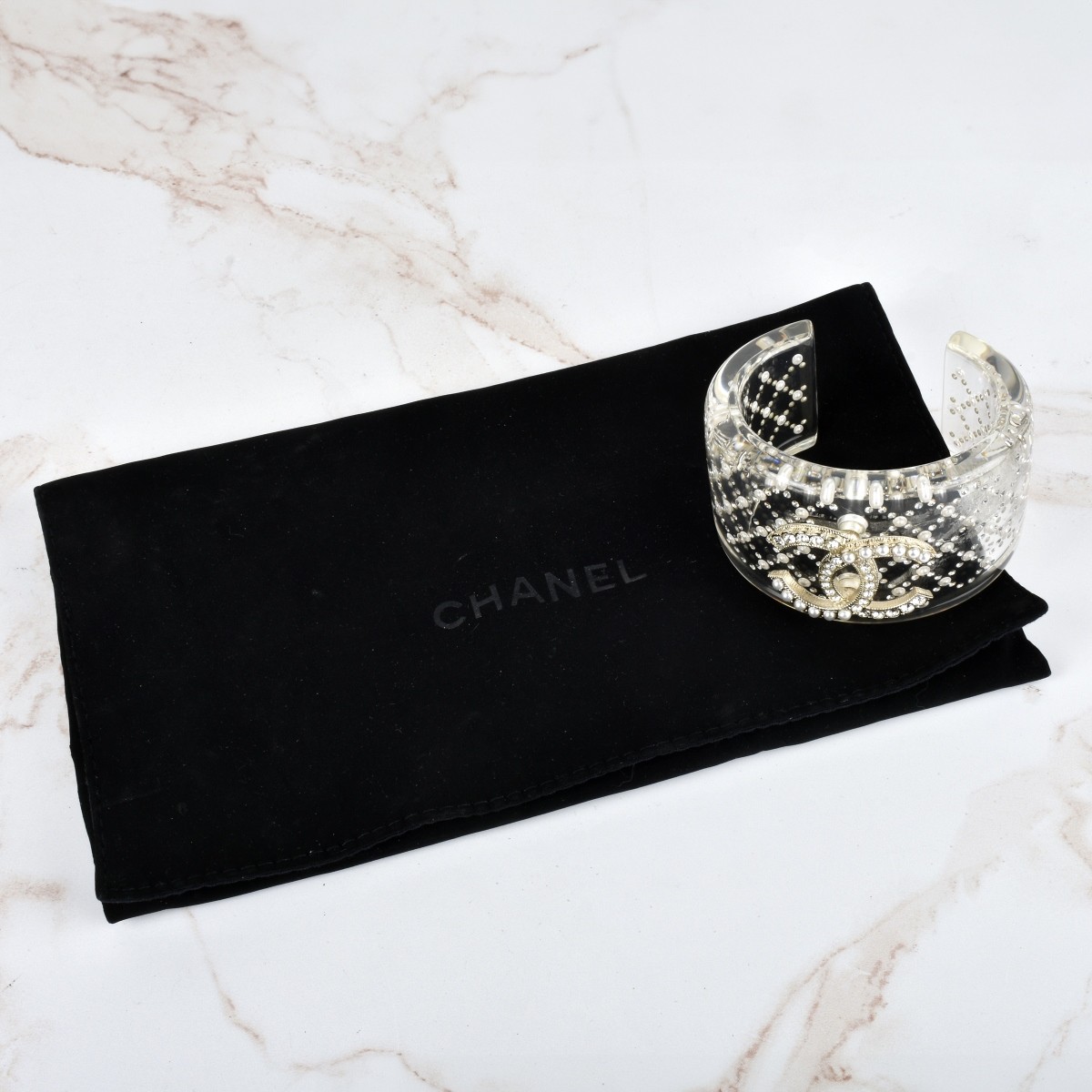 Chanel Acrylic Cuff Bracelet