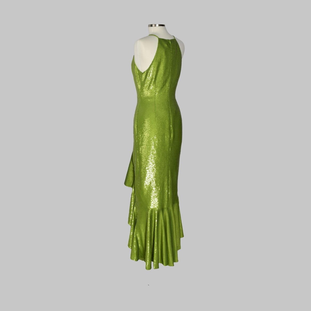 Tom Ford Grass Green Sequin Long Dress