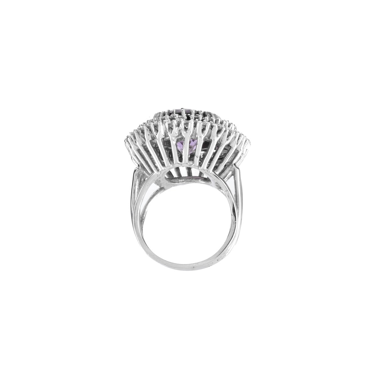 Amethyst, Diamond and 14K Ring
