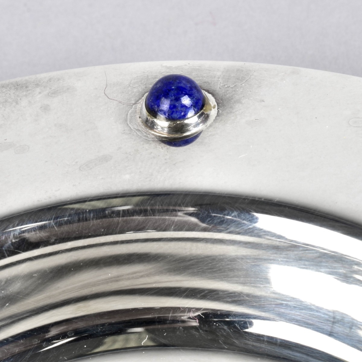 Cartier Silver Clad with Lapis Ashtray