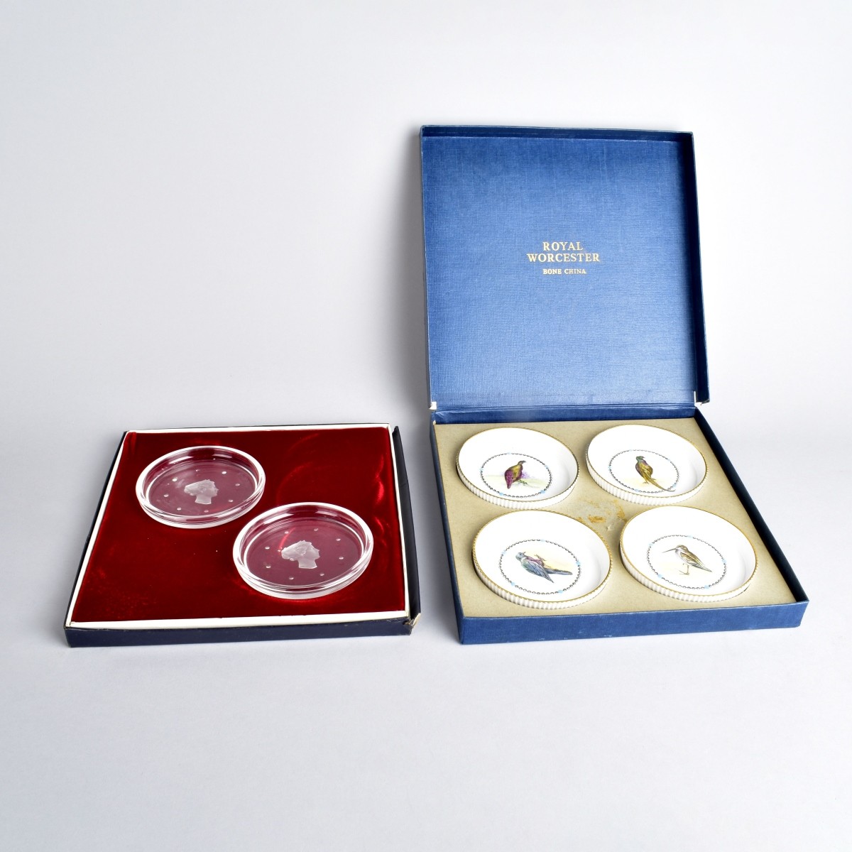 Royal Worcester and Crystal Coasters