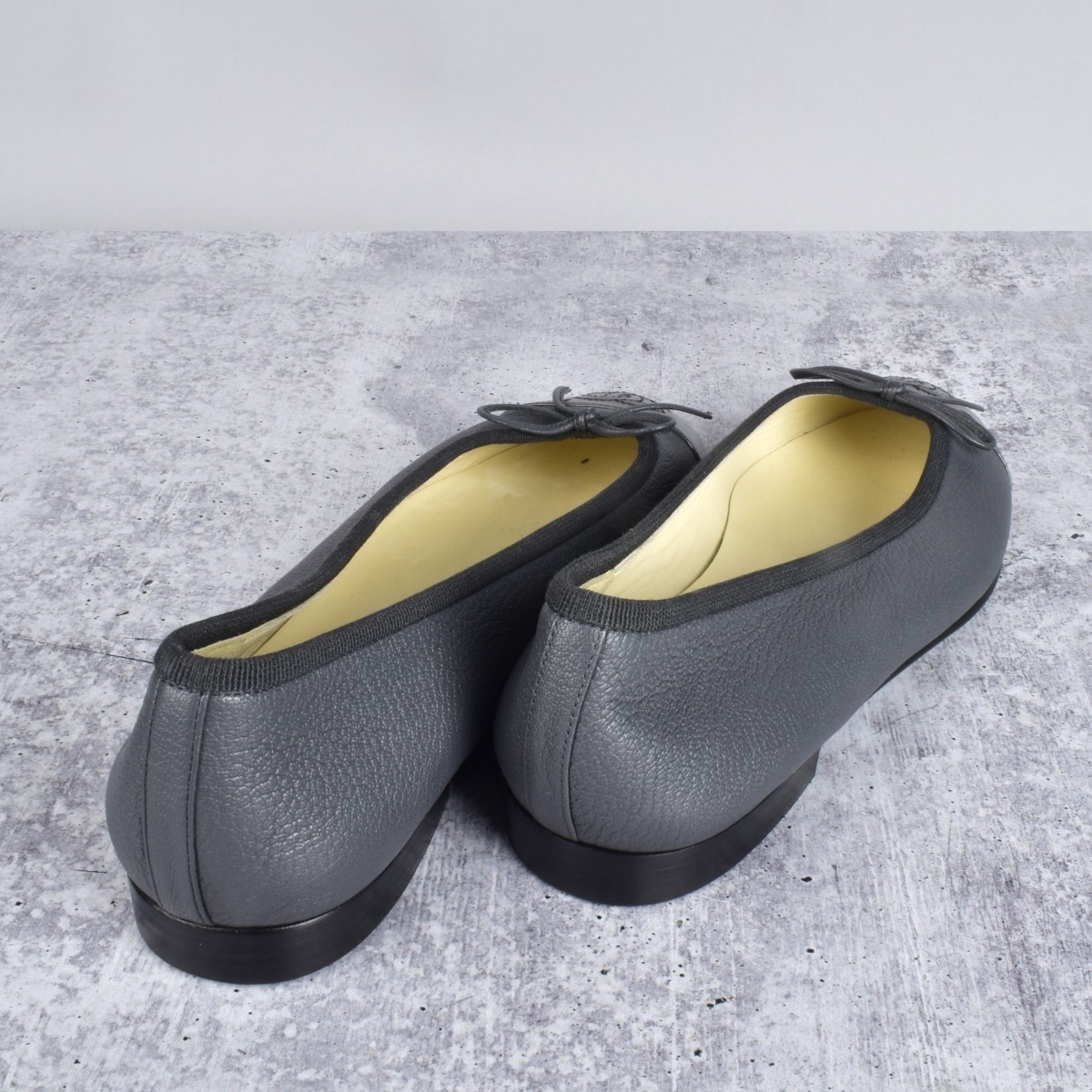 Chanel Double CC Leather Ballet Flats