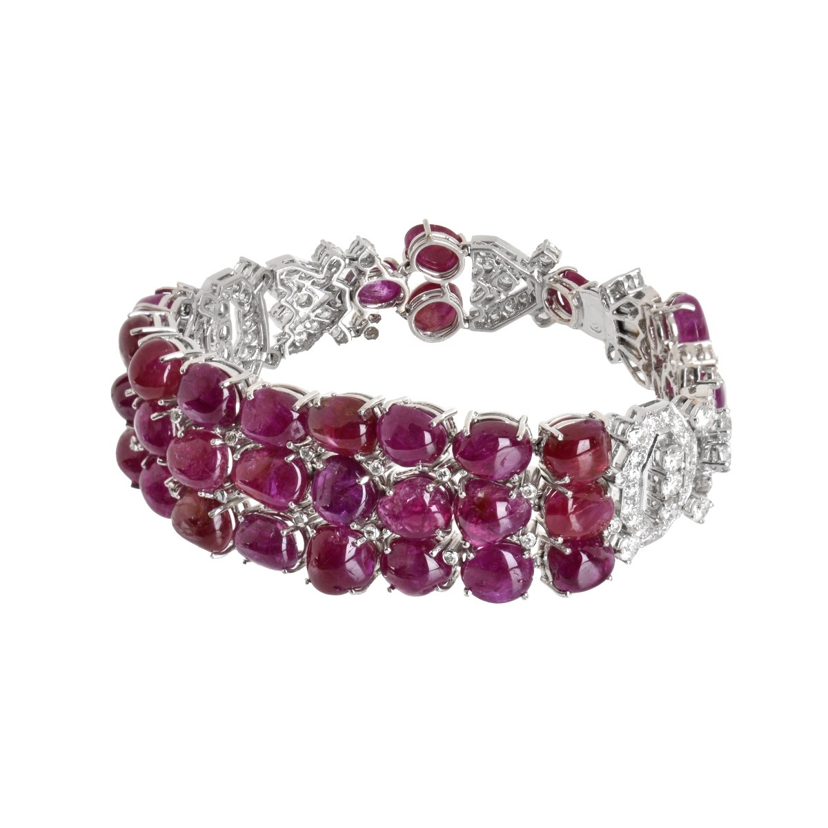 GIA Ruby, Diamond and 18K Bracelet