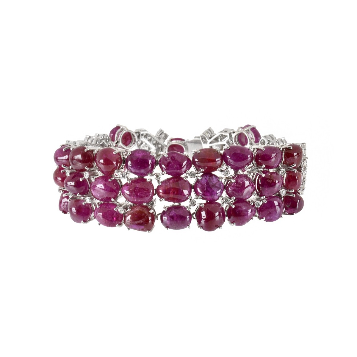 GIA Ruby, Diamond and 18K Bracelet