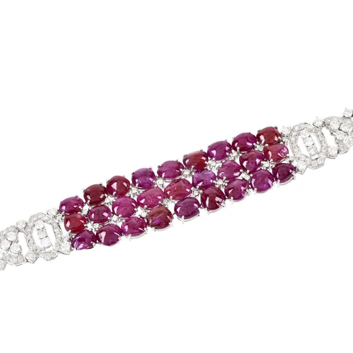 GIA Ruby, Diamond and 18K Bracelet