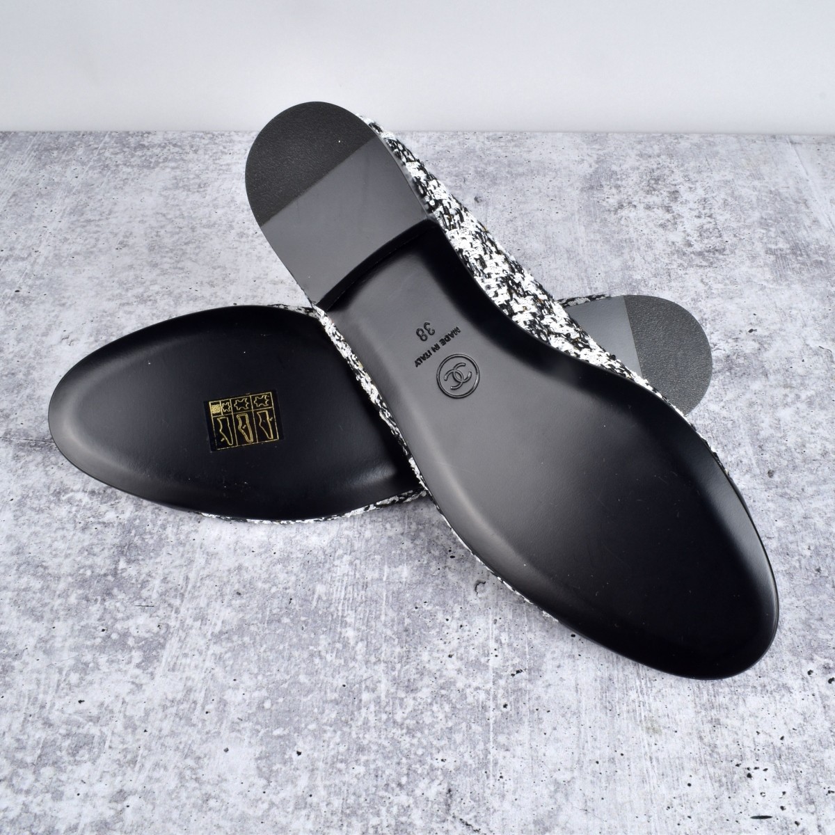 Chanel Double CC Sequin Ballet Flats