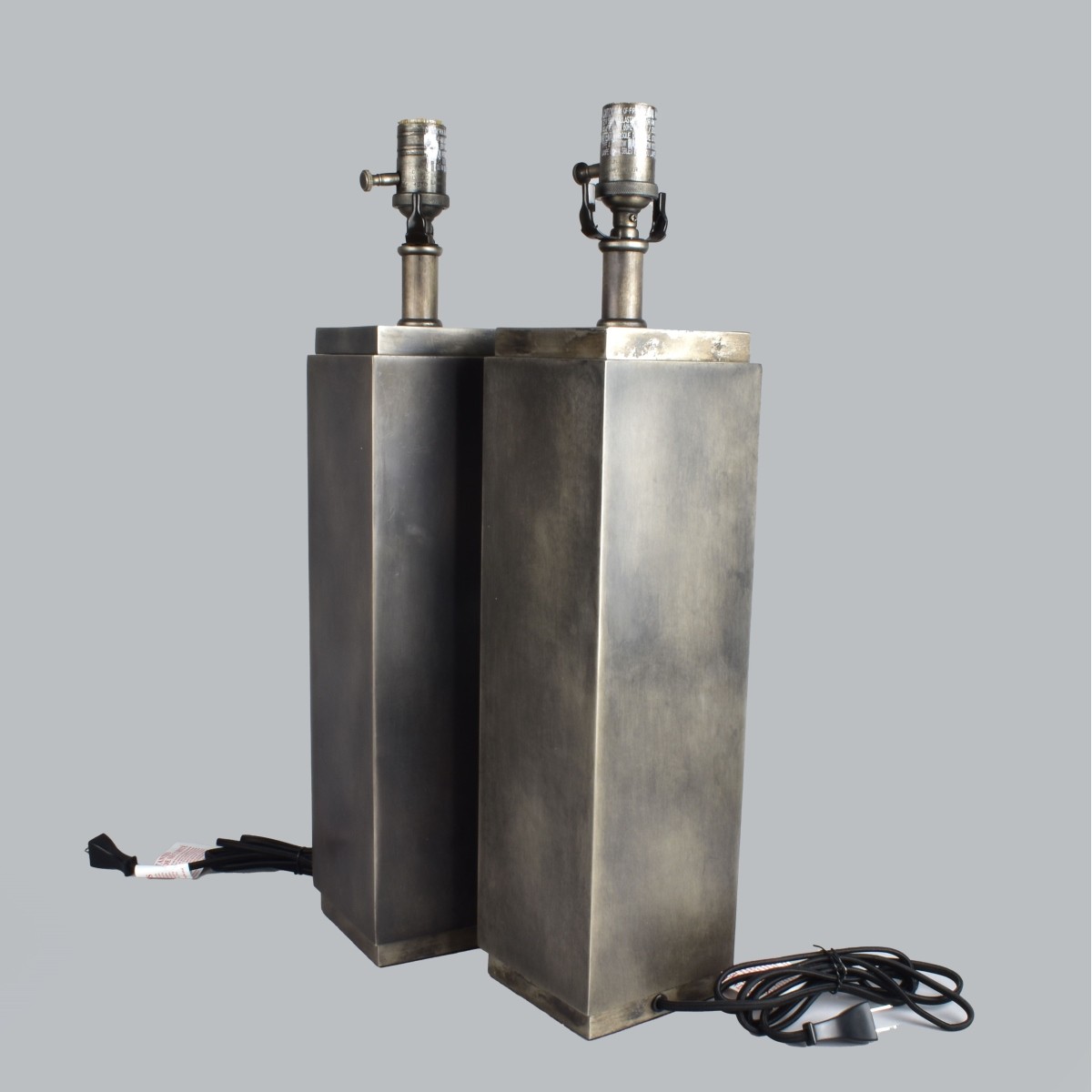 Pair of Modern Metal Lamps