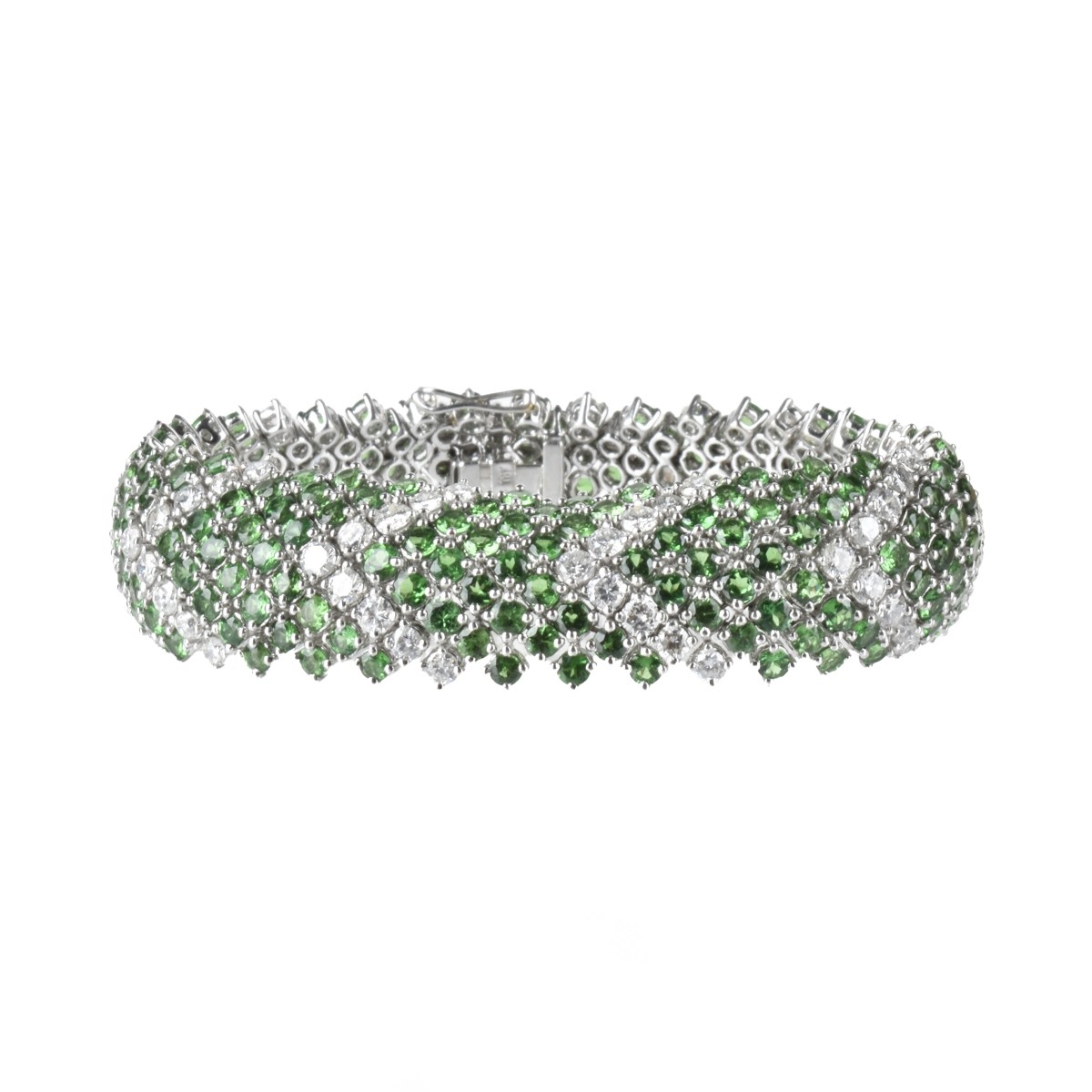 Tsavorite, Diamond and 18K Bracelet