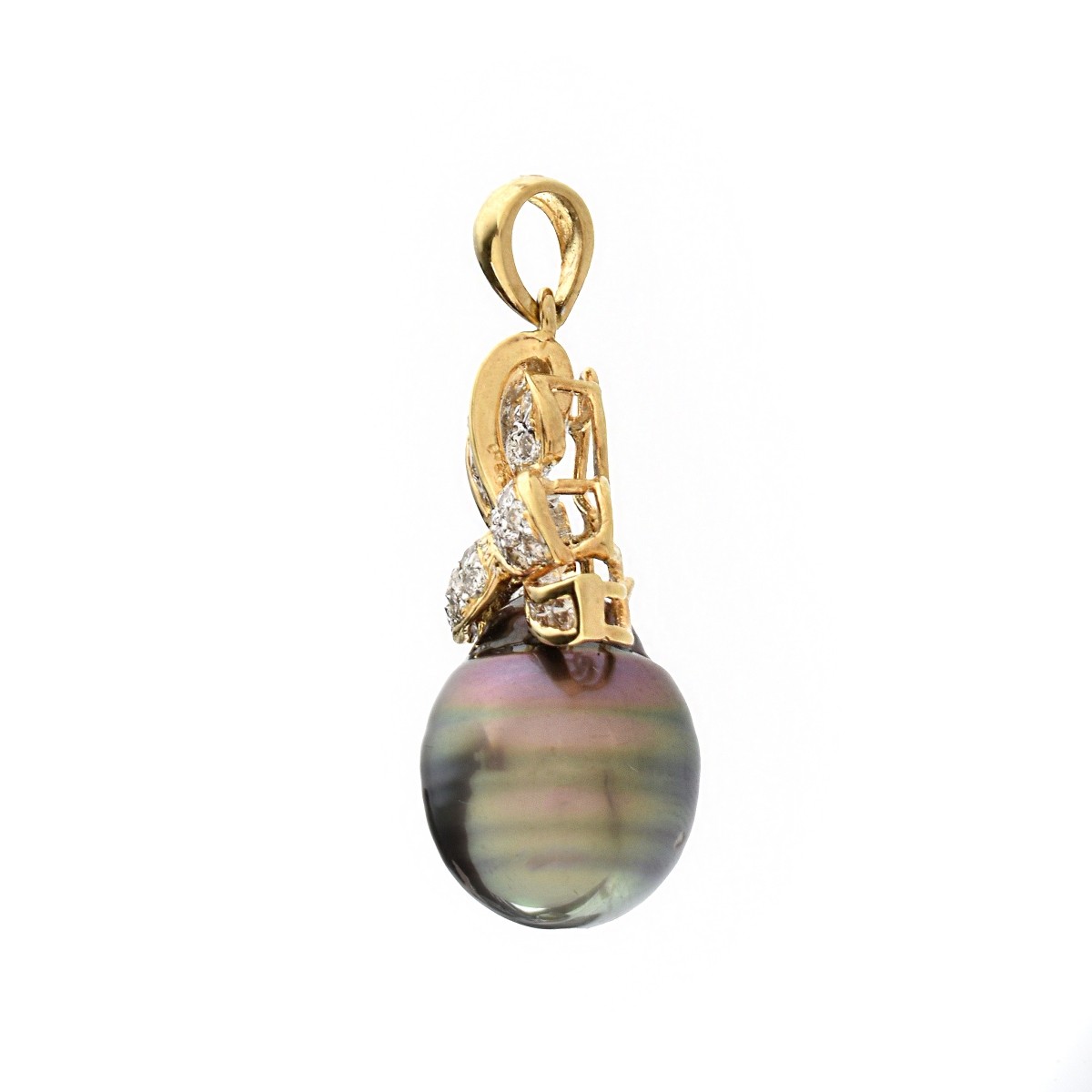 Pearl, Diamond and 18K Pendant