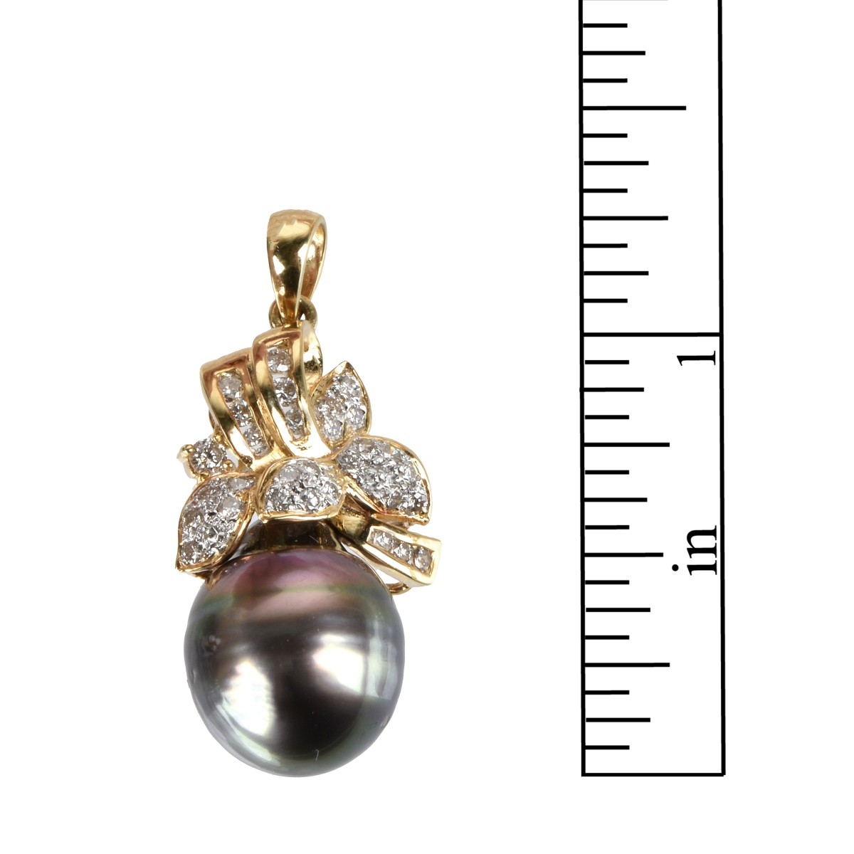 Pearl, Diamond and 18K Pendant