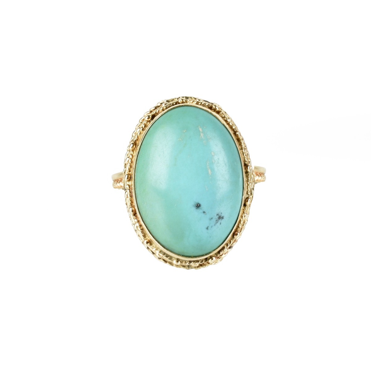 Turquoise and 14K Ring