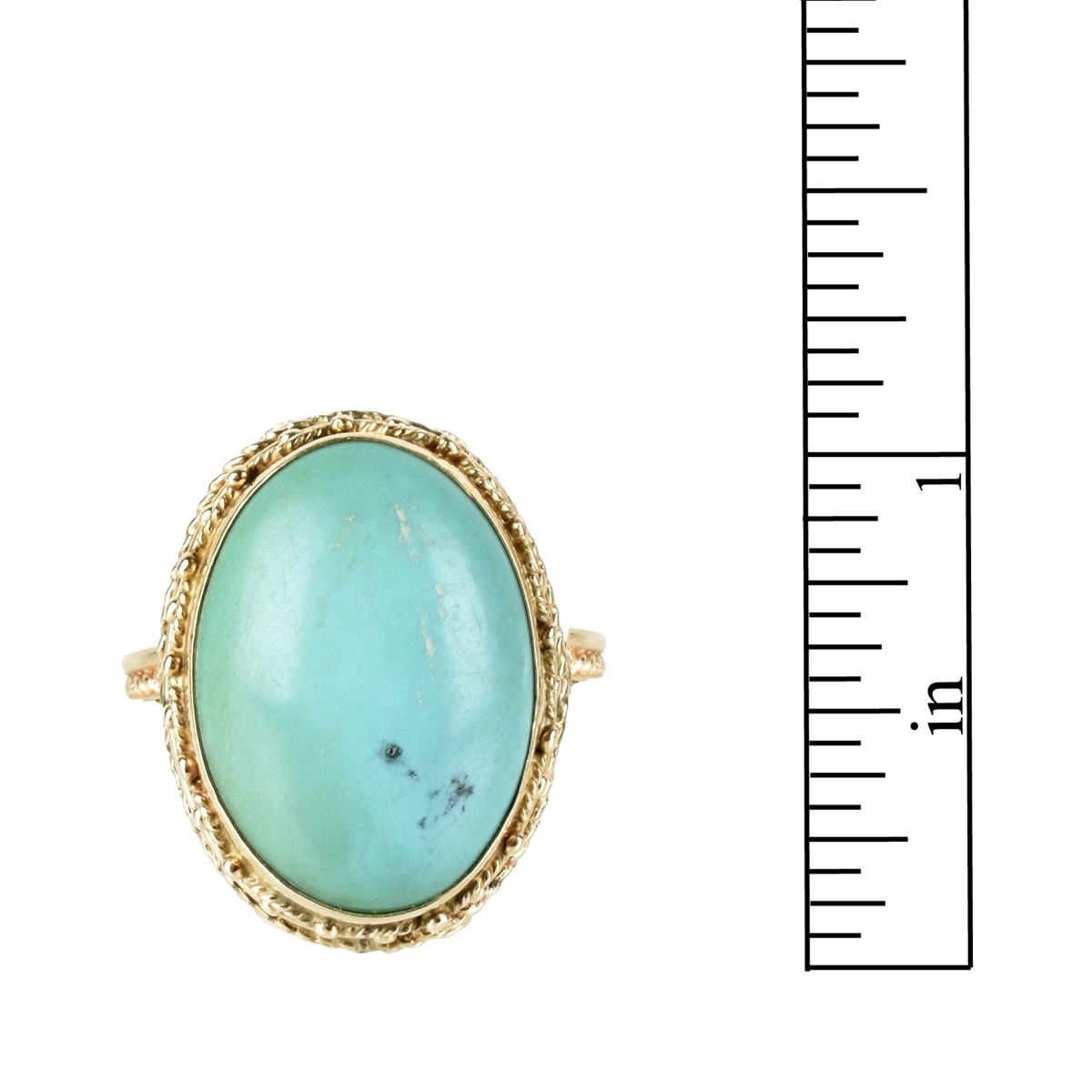 Turquoise and 14K Ring