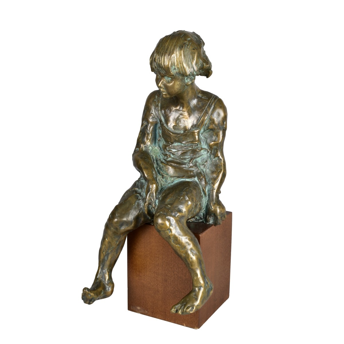 Large 20th C. Art Nouveau Bronze Sculpture