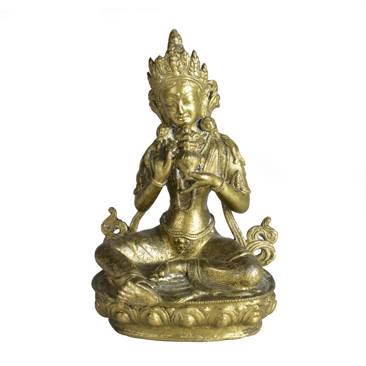 Vintage Thai Burmese Brass Buddha