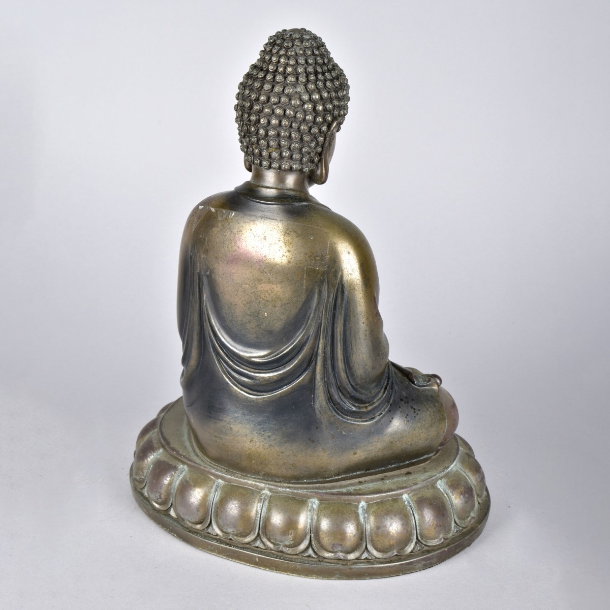 Vintage Chinese Bronze Style Seated Buddha