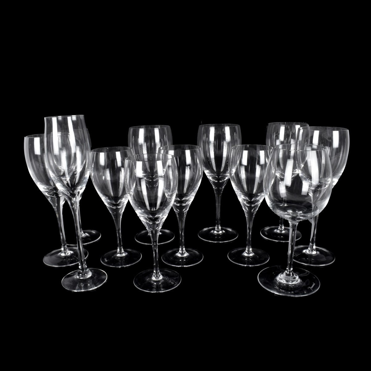 Twelve Crystal Stemware