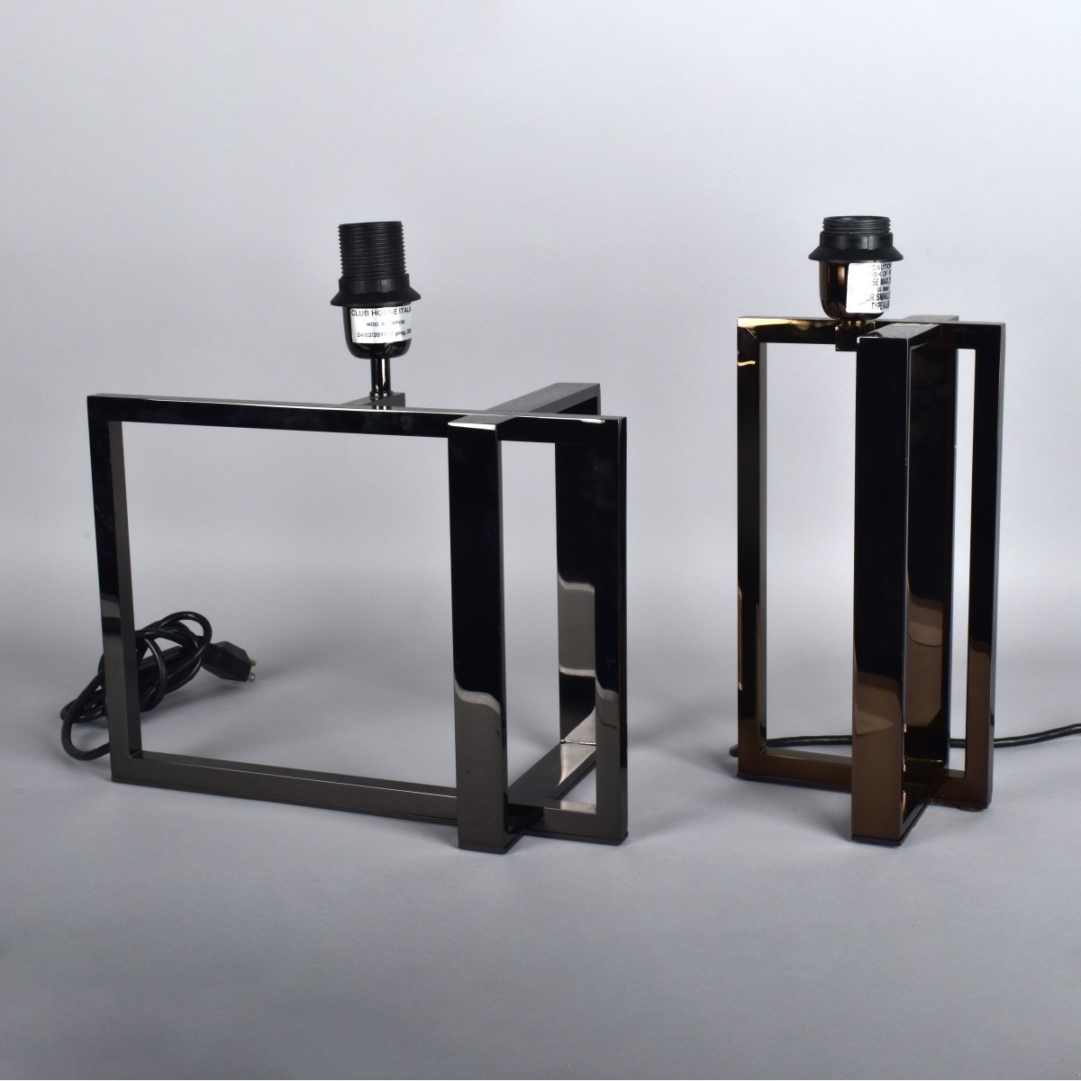 Two Fendi Metal Lamps