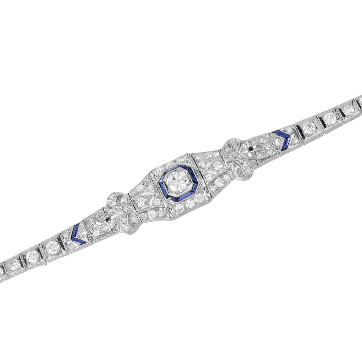 Art Deco Diamond and Platinum Bracelet