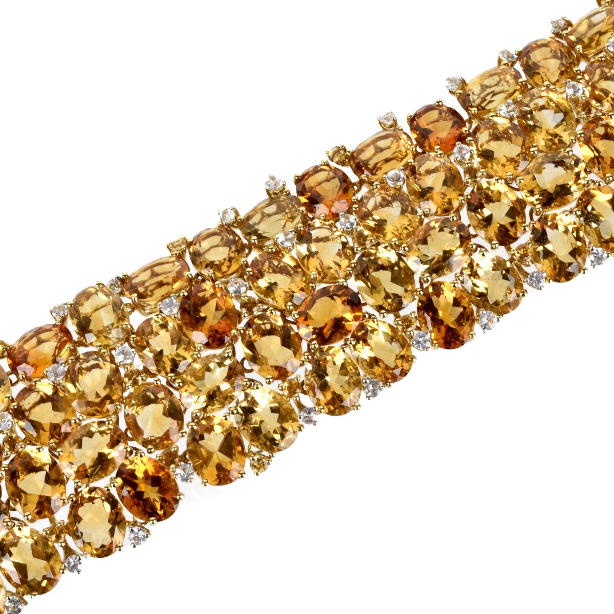 Citrine, Sapphire and 18K Bracelet