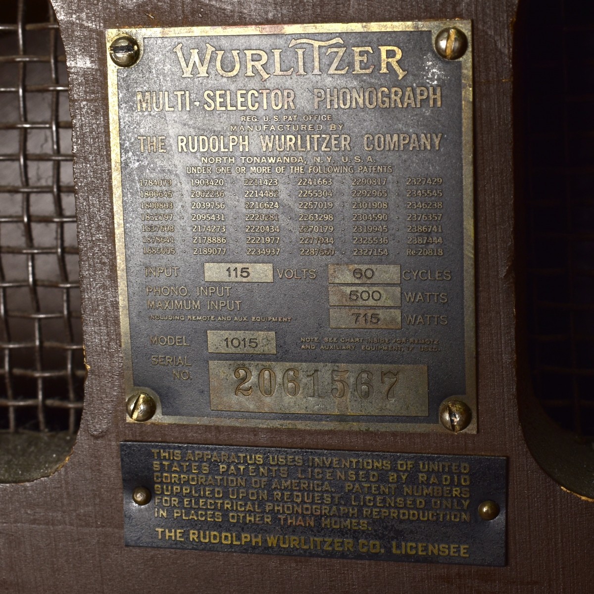 Wurlitzer Co. Juke Box