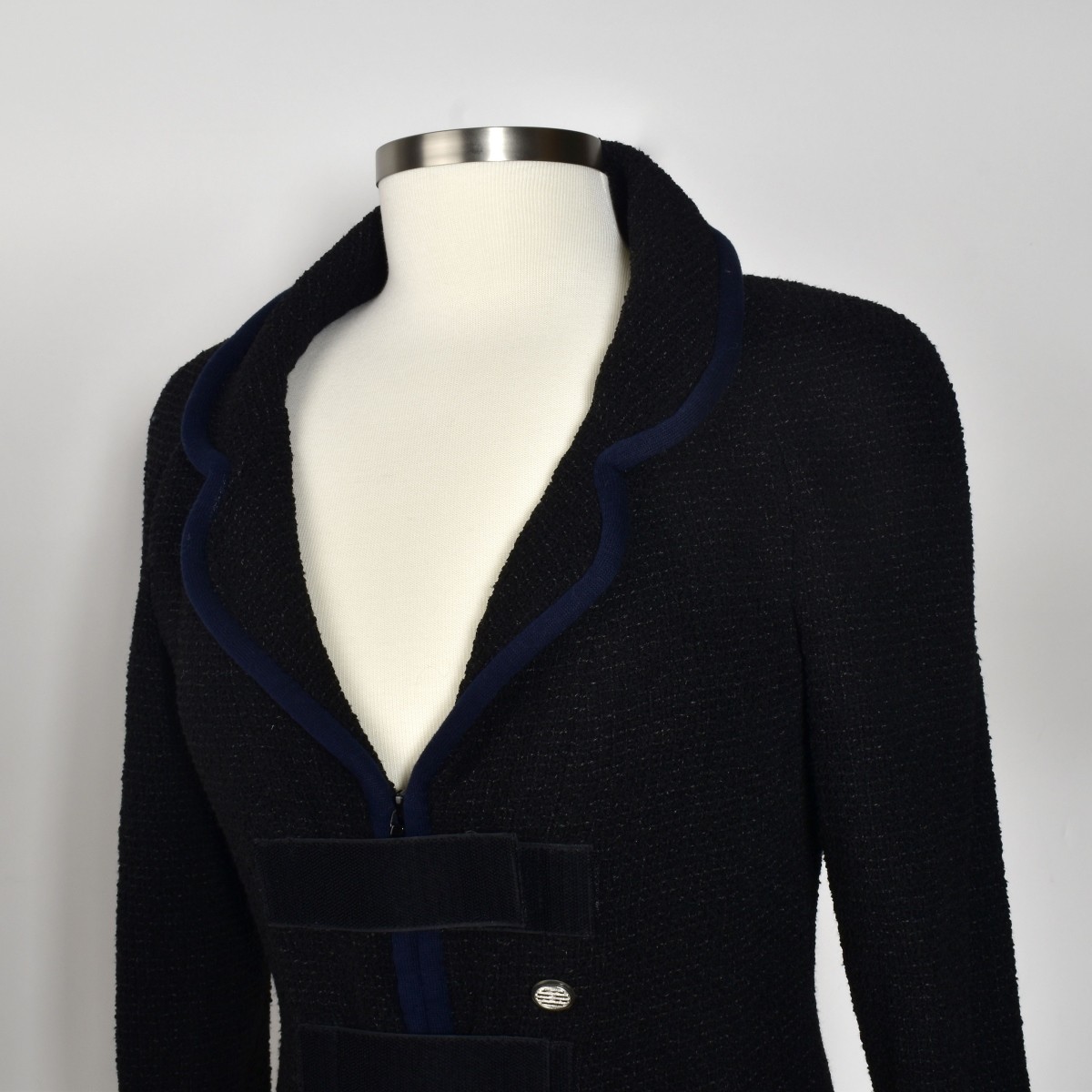 Chanel Velcro Strap Tweed Jacket