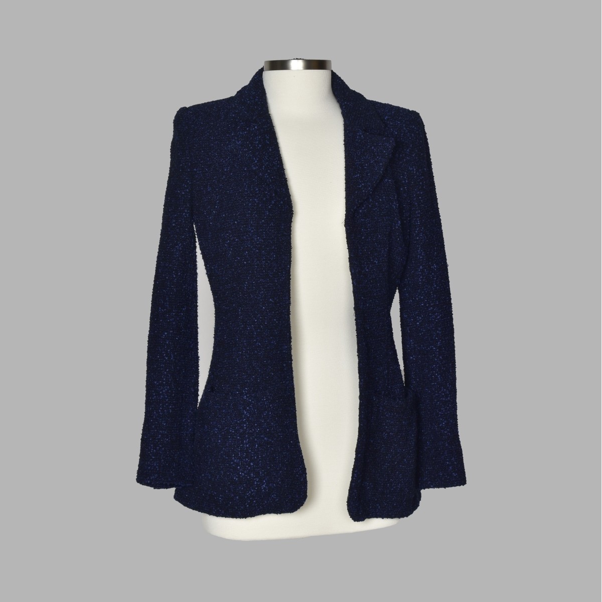 Chanel Blue & Black Tweed Jacket