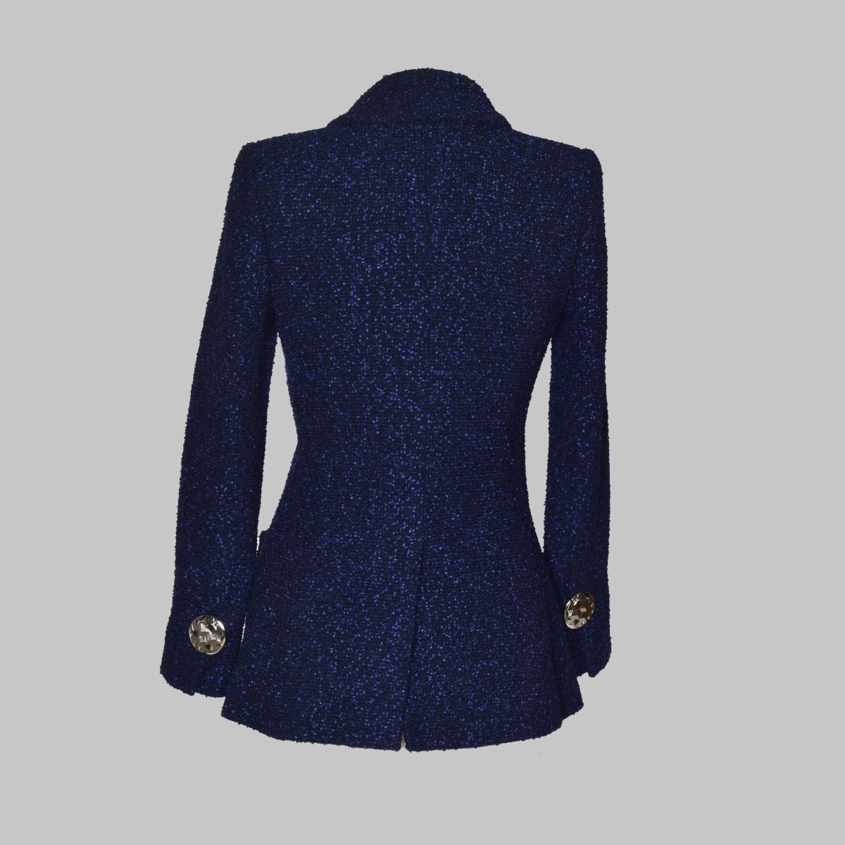 Chanel Blue & Black Tweed Jacket