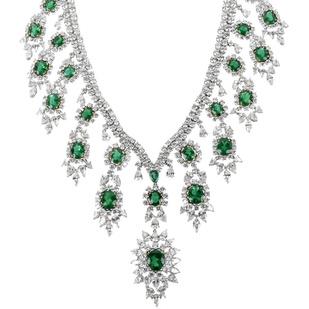 Emerald, Diamond and 18K Necklace