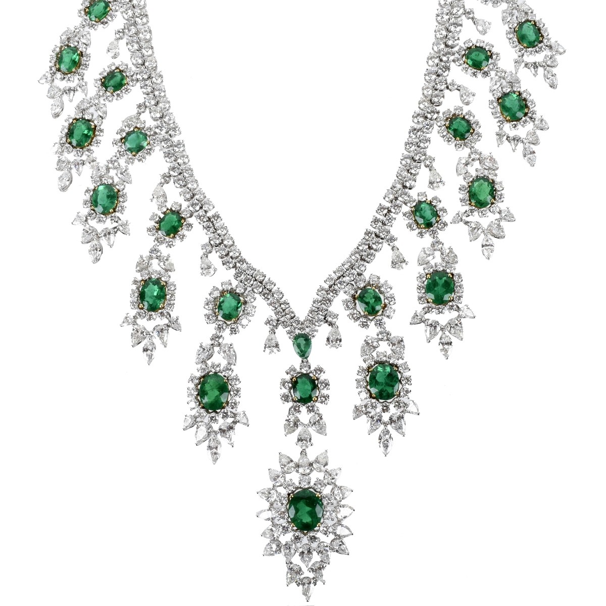 Emerald, Diamond and 18K Necklace