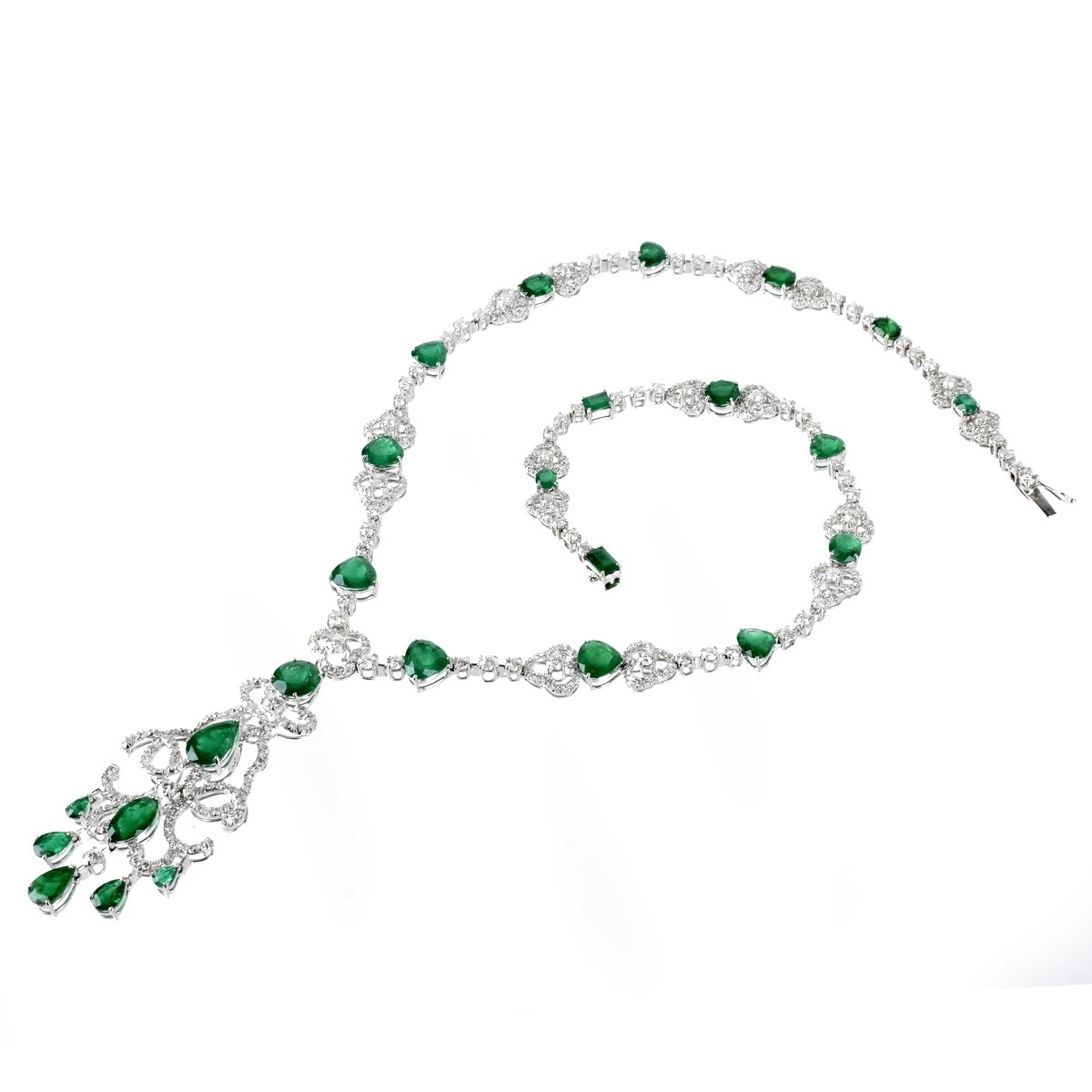 Emerald, Diamond and 18K Necklace