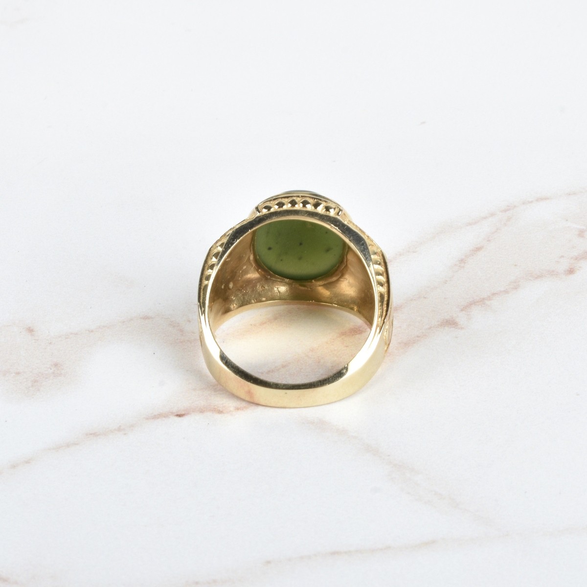 Jade and 14K Ring