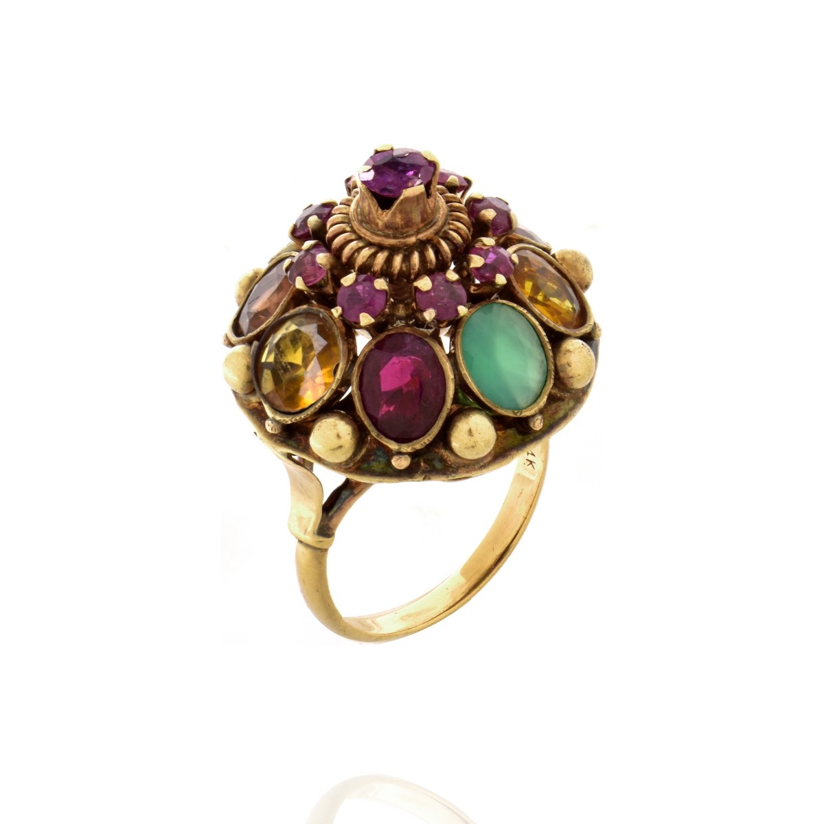 Gemstone and 14K Ring