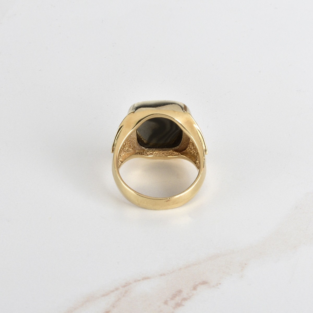 Onyx and 14K Ring