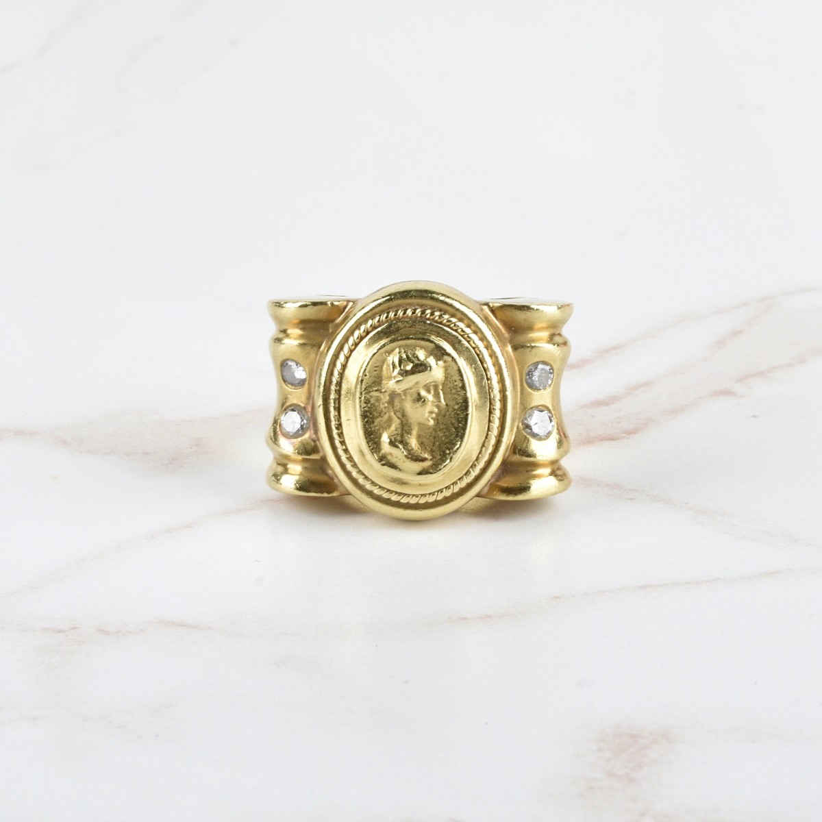 Diamond and 18K Ring