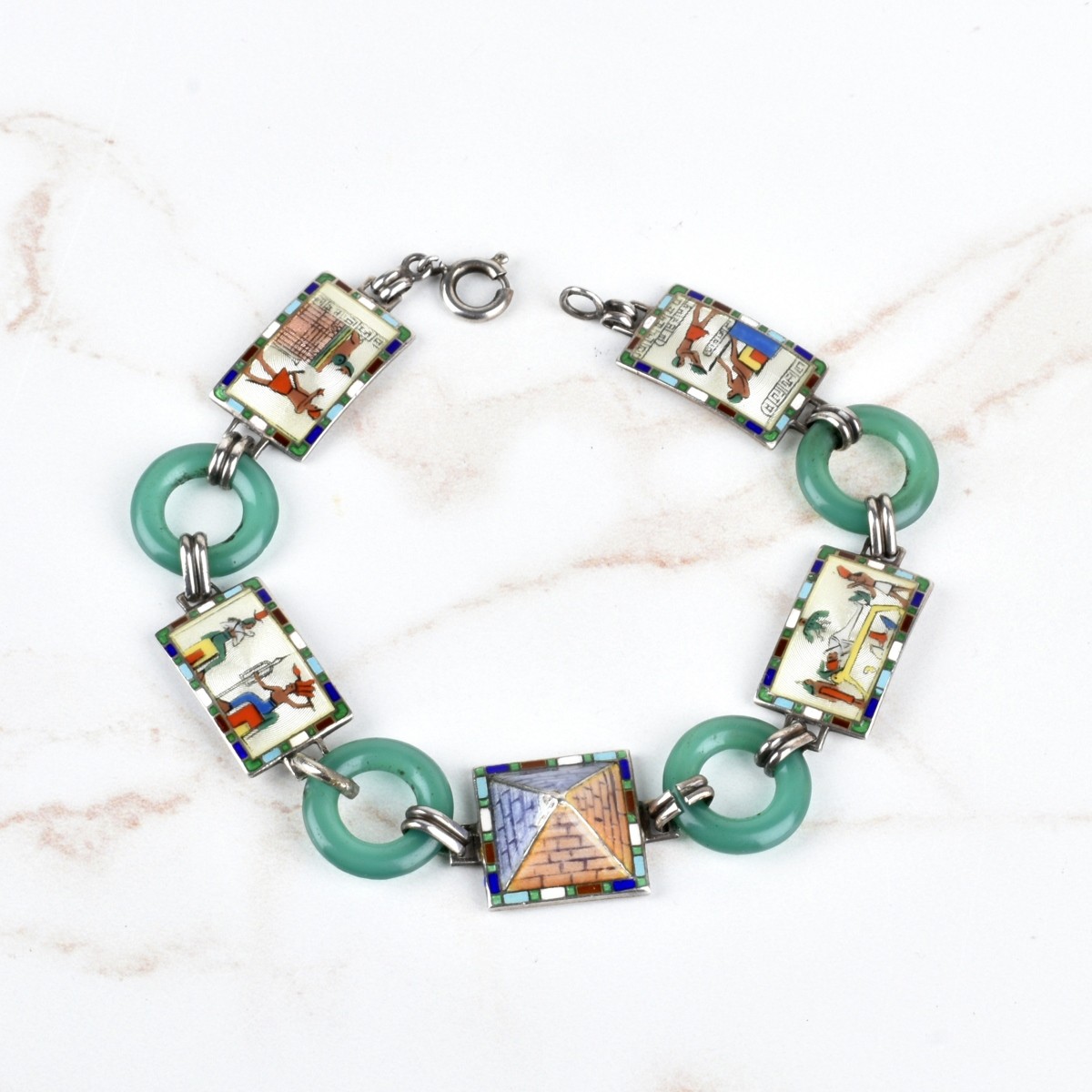 Art Deco Egyptian Revival Bracelet