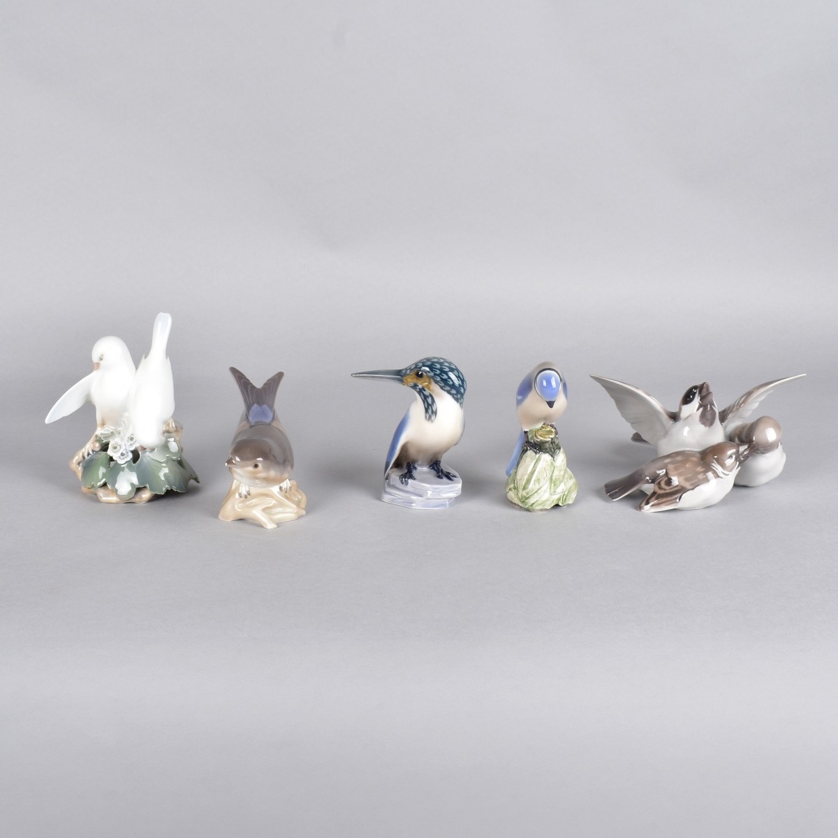 Five Vintage Danish Porcelain Figurines