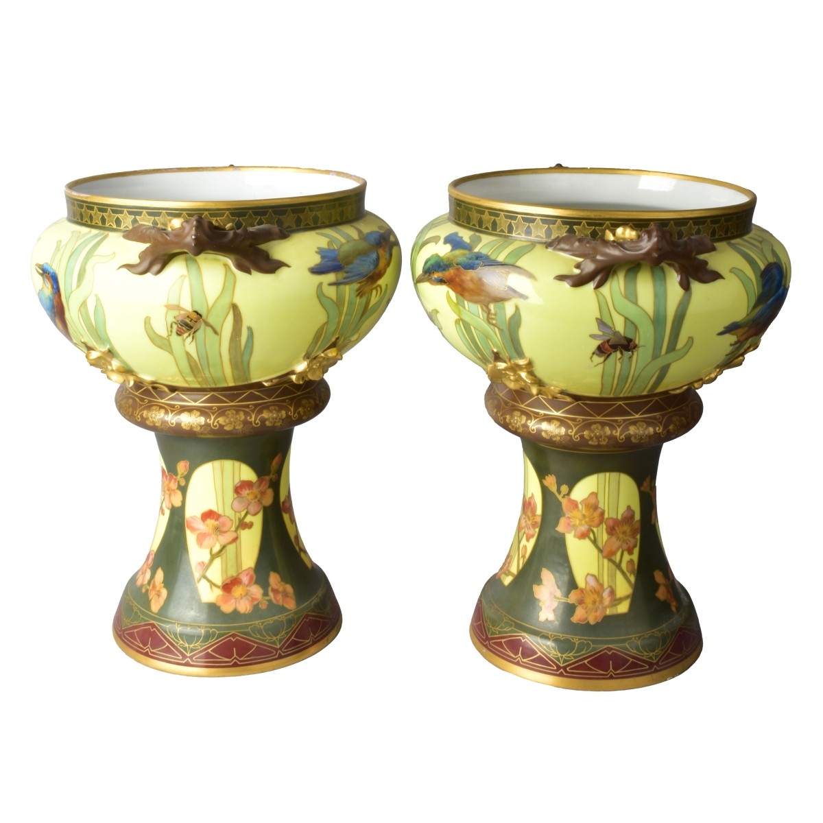 Pair of Pirkenhammer Porcelain JardiniËre